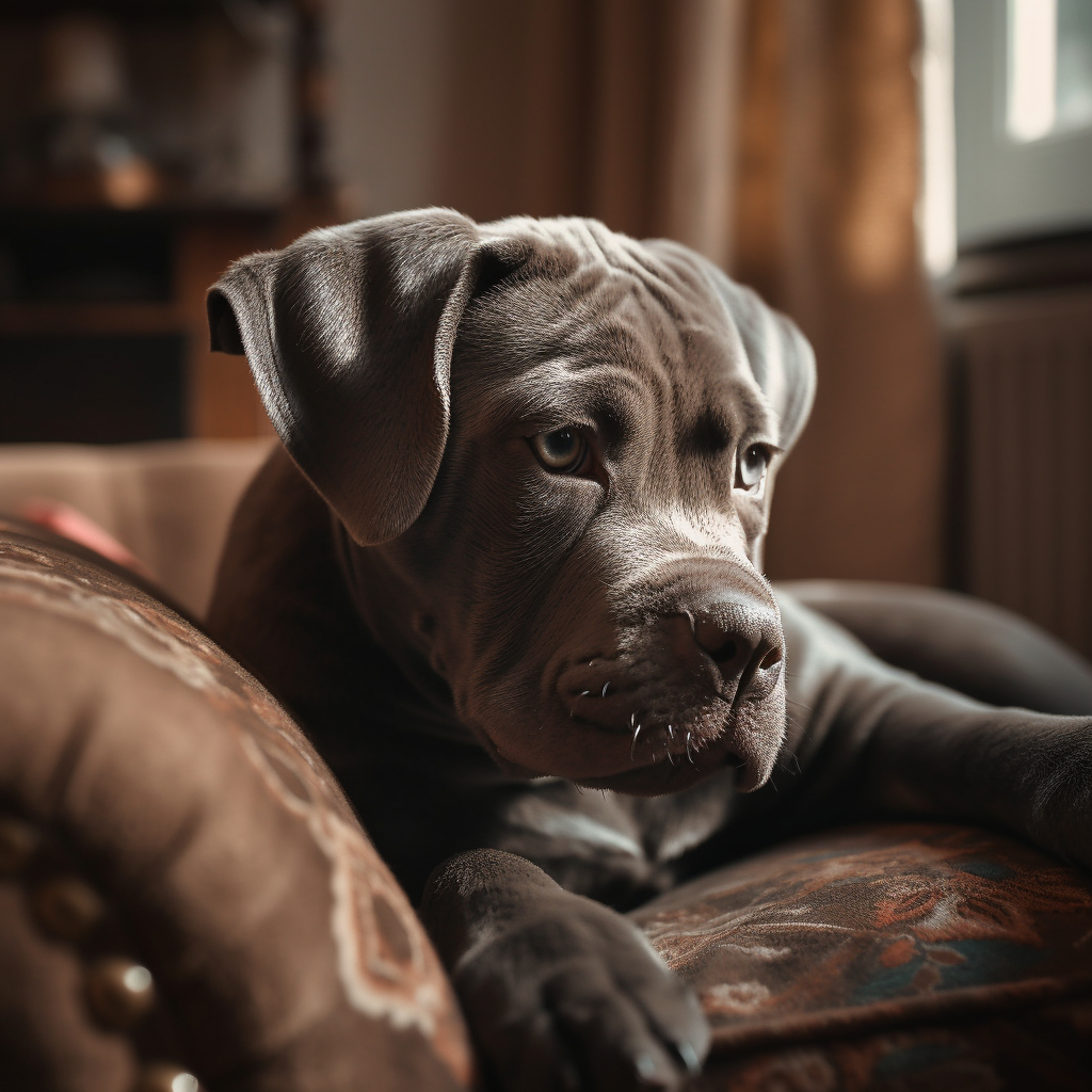 cute cane corso puppy posing for a pic