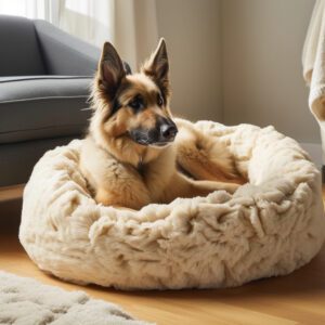a nice clean dog bed with stuffing