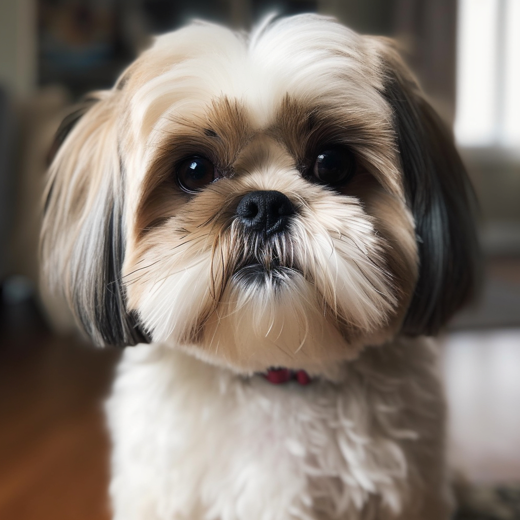 a shih tzu posing for a picture