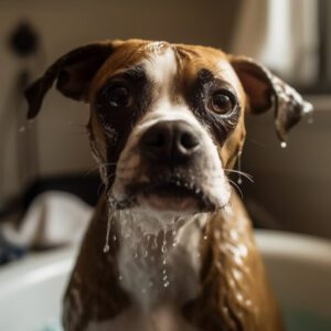 a dog that hates baths