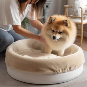 Cleaning a dog bed that has stuffing