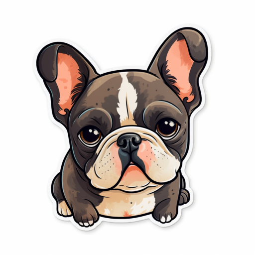 small french bulldog puppy dog sticker design