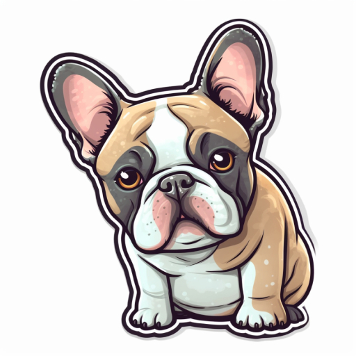 adorable french bulldog sticker