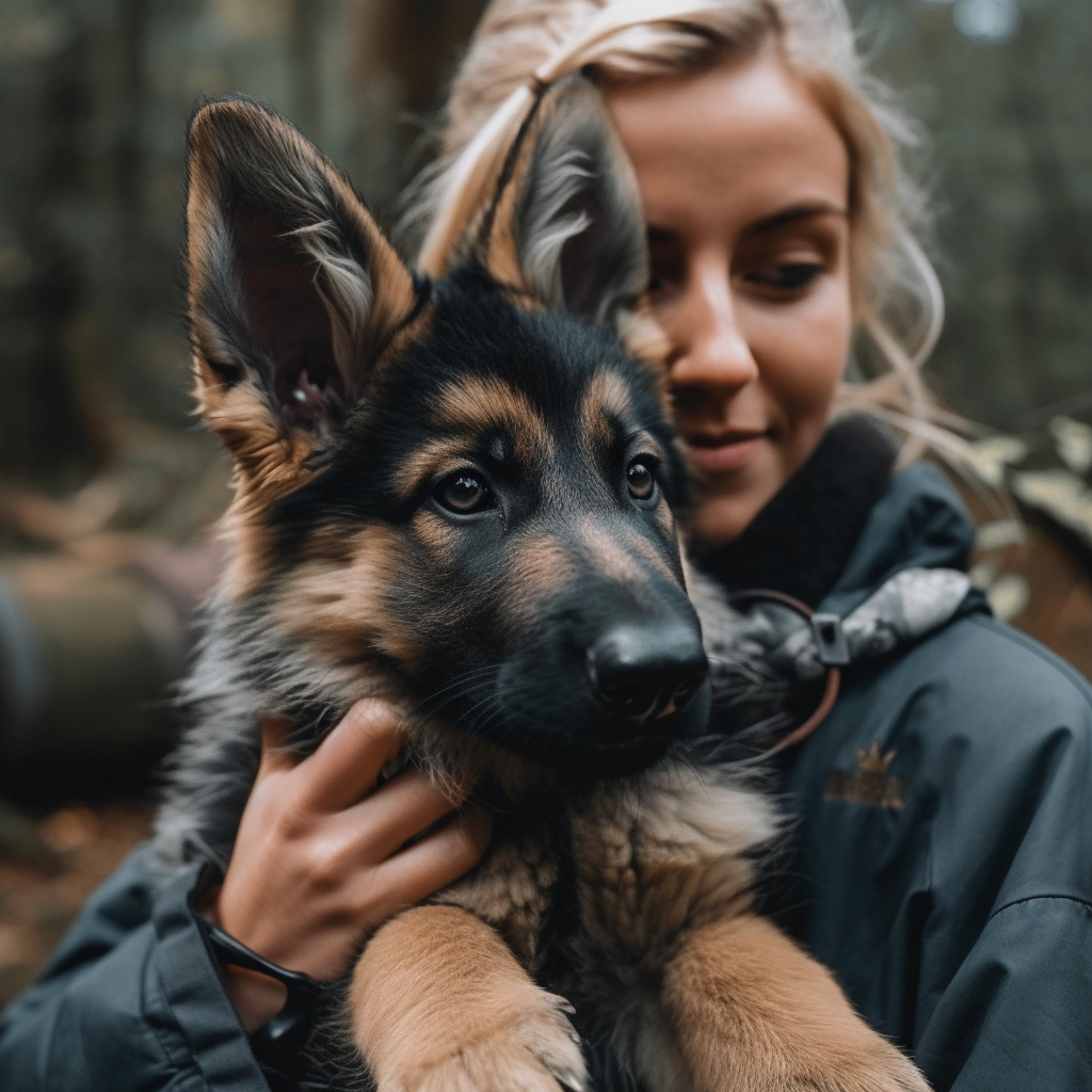 german shepherd puppy posing for a photo