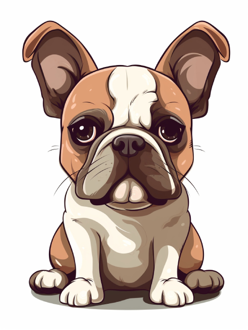 cute frenchie puppy clip art sitting