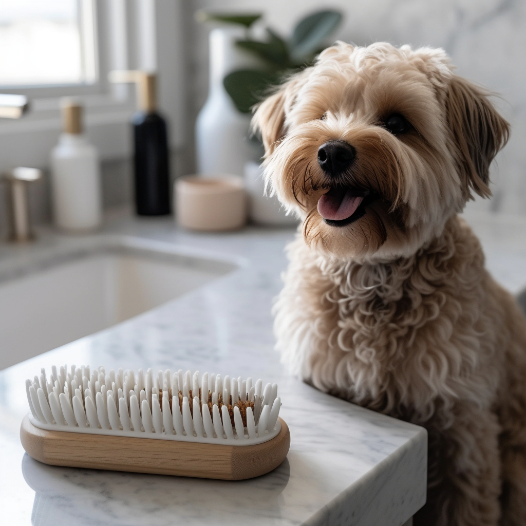 brushing dogs regularly to reduce allergies