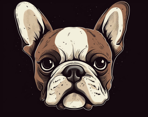 image of a brown french bulldog face