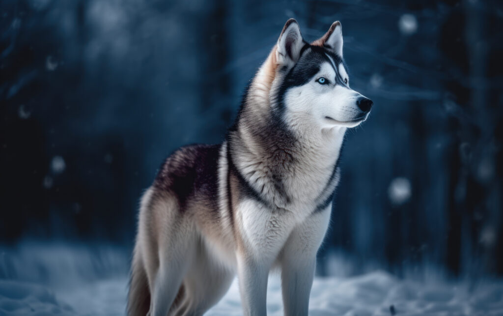 HD husky wallpaper background in the snow