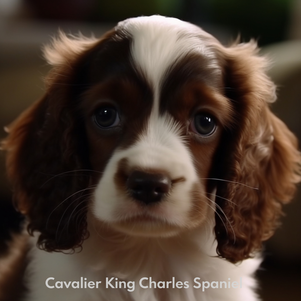 Cavalier King Charles Spaniel closeup dog portrait