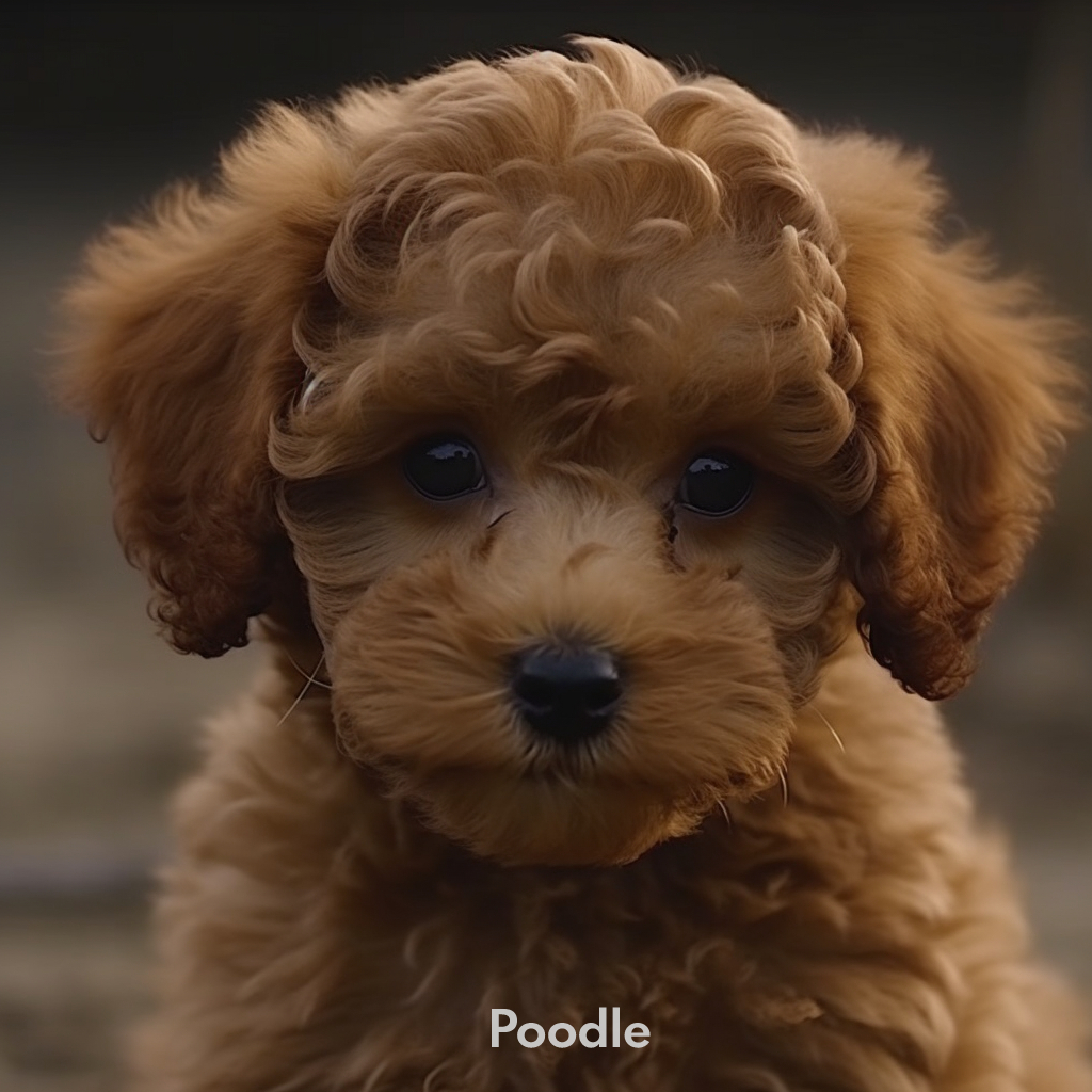 Poodle closeup dog portrait