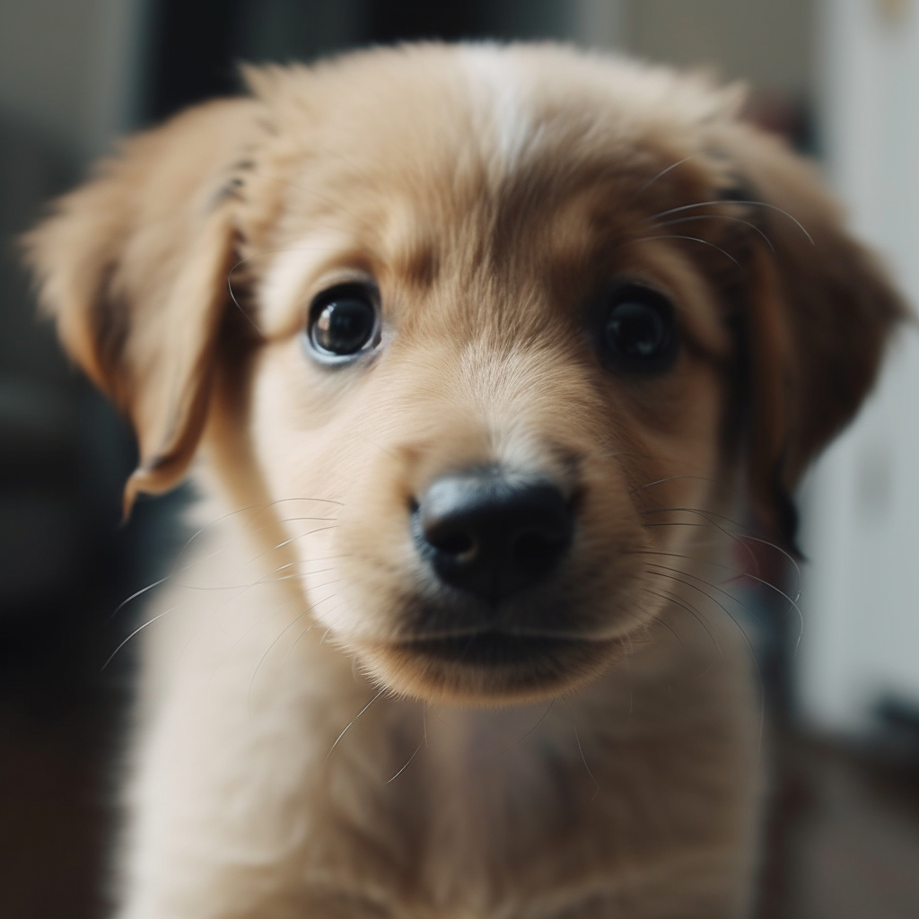 a cute closeup picture of a puppy