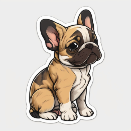 French Bulldog Sticker by Happy Paws Art