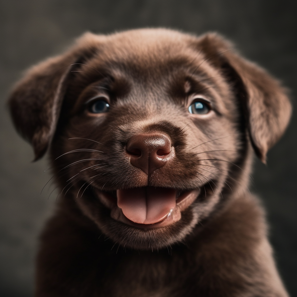 cute puppy smiling for the camera