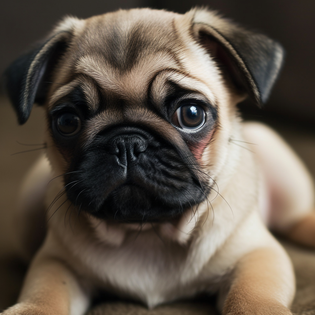 adorable small pug puppy