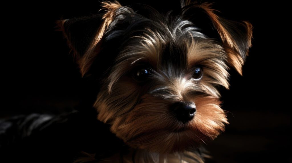 stunning Yorkshire Terrier image closeup portrait